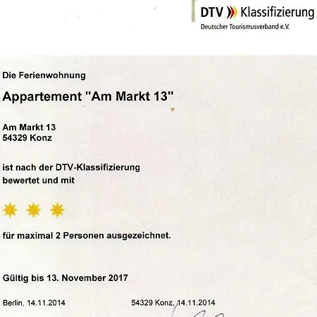 Apartment Am Markt 13 Konz Exterior foto